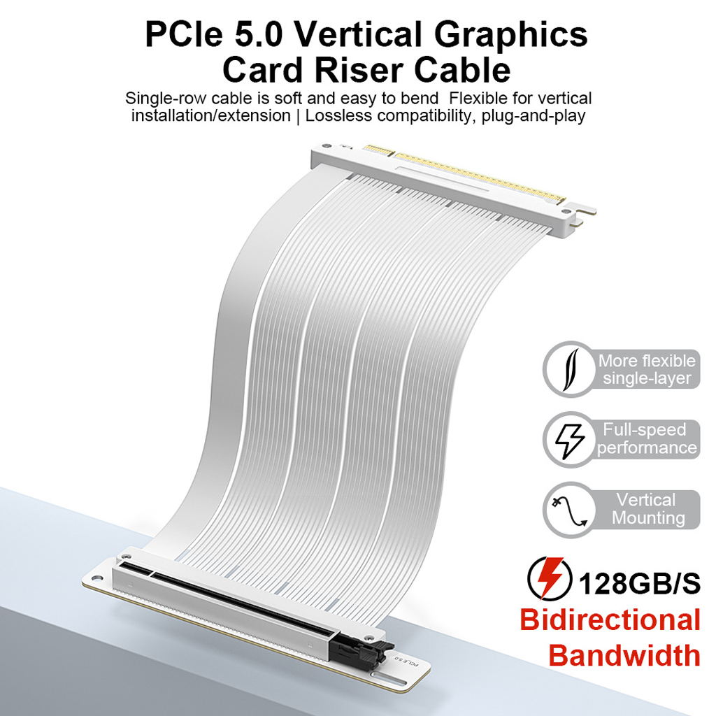 PCI‑E 5.0 X16 GPU Riser Kabel  - Pcie 5.0 Gpu Riser Cable recensie en prijs